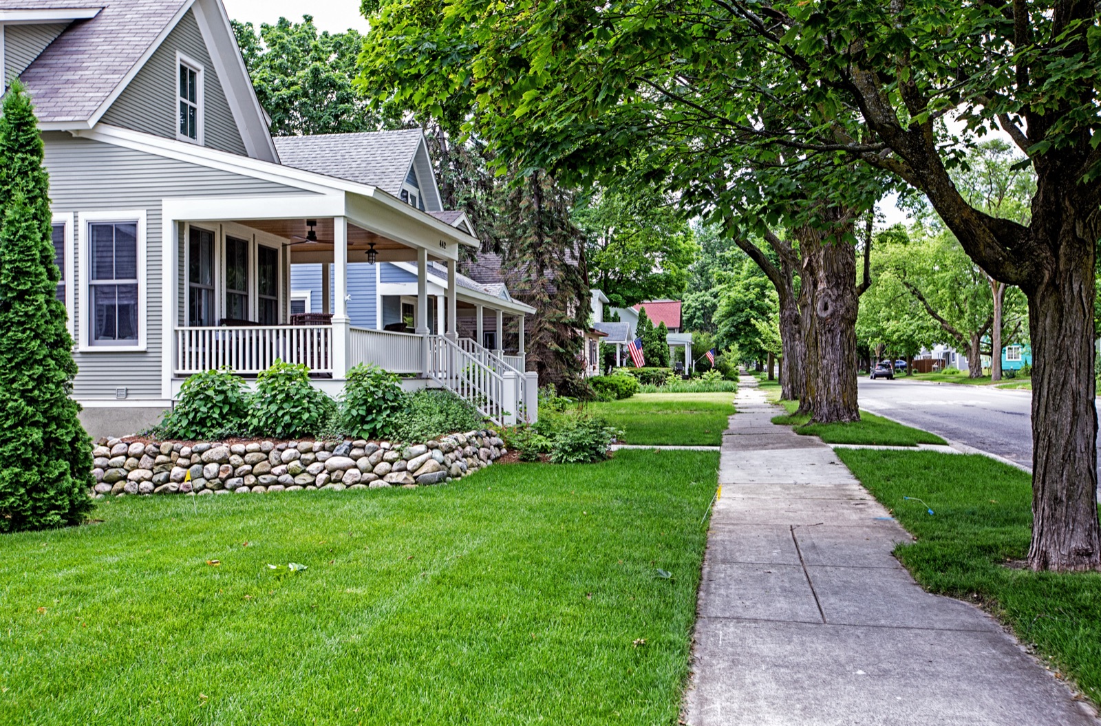 Downtown Traverse City in the evening light